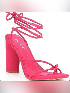 Gianni Bini Hot Pink Strappy Block Heel Sandal